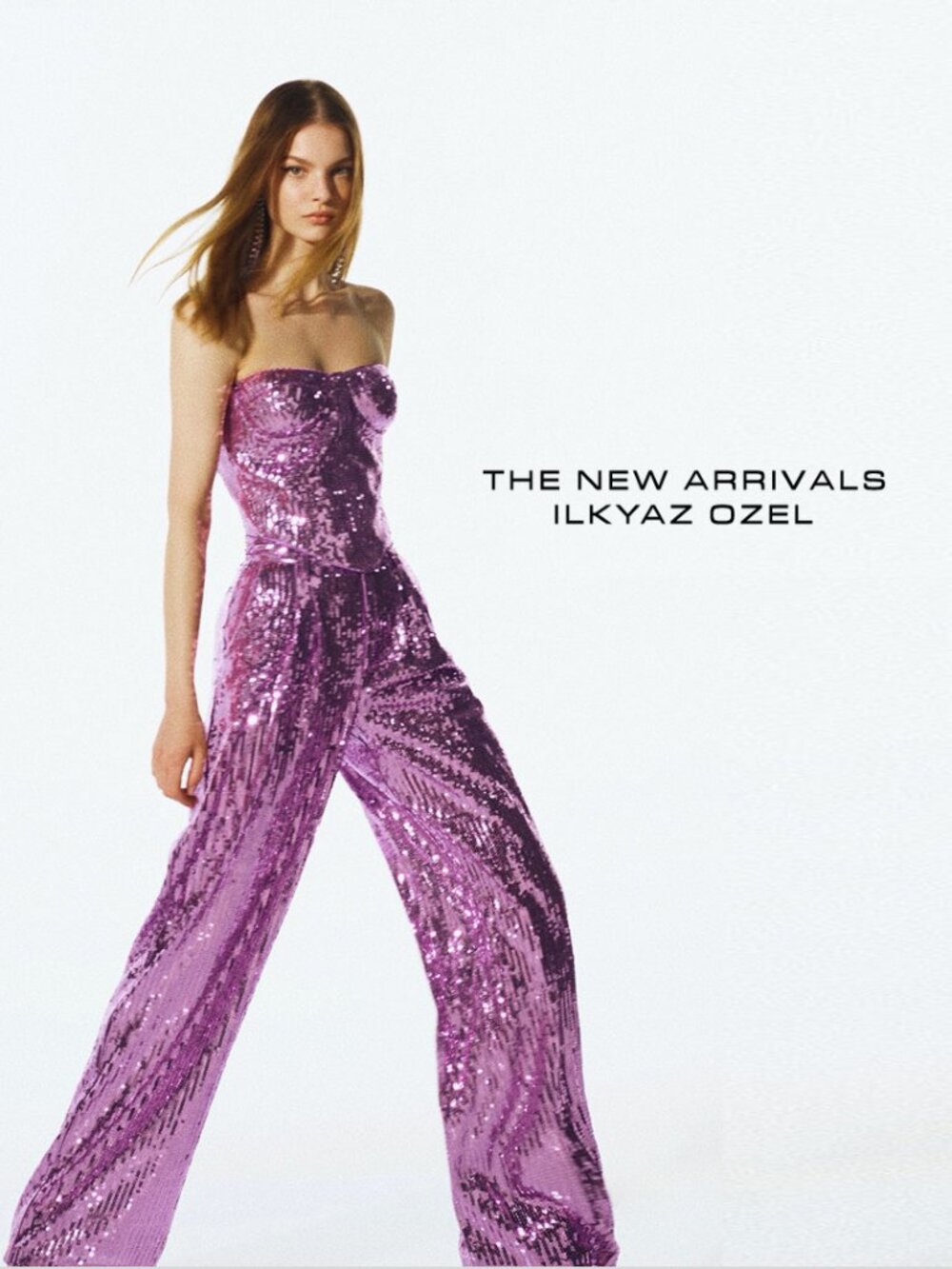 THE NEW ARRIVALS by Ilkyaz Ozel MIA Sequin Wide Leg Pant NWT